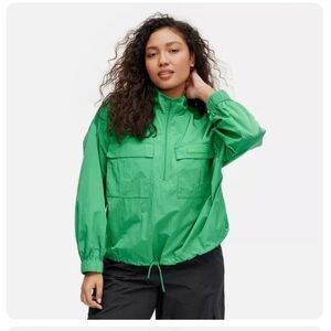 NWT Diane Von Furstenberg DVF for Target Green Windbreaker Track Jacket - L